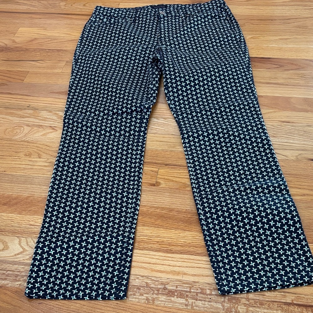 Charter Club navy  and White Patterned Dress Pants